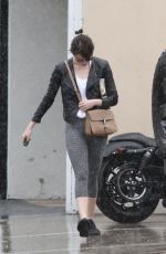 EMMA STONE Outside at a Gym in West Hollywood 04/09/2016