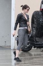 EMMA STONE Outside at a Gym in West Hollywood 04/09/2016