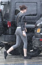 EMMA STONE Outside at a Gym in West Hollywood 04/09/2016