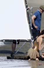 GAL GADOT on the Set of 