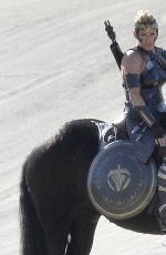 GAL GADOT on the Set of 