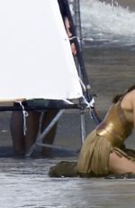 GAL GADOT on the Set of 
