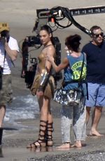 GAL GADOT on the Set of 