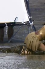 GAL GADOT on the Set of 