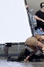 GAL GADOT on the Set of 