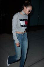GIGI HADID Night Out in New York 04/08/2016