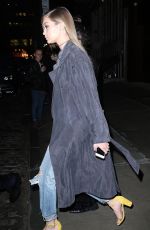 GIGI HADID Night Out in New York 04/11/2016