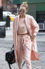 GIGI HADID Out in New York 04/11/2016