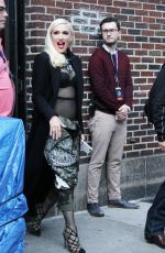 GWEN STEFANI Leaves Late Show with Stephen Colbert in New York 04/01/2016
