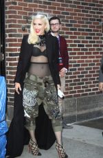 GWEN STEFANI Leaves Late Show with Stephen Colbert in New York 04/01/2016