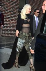 GWEN STEFANI Leaves Late Show with Stephen Colbert in New York 04/01/2016