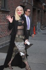 GWEN STEFANI Leaves Late Show with Stephen Colbert in New York 04/01/2016