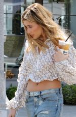HAILEY BALDWIN in Ripped Jeans Out in Los Angeles 04/13/2016