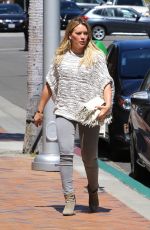 HILARY DUF Out and About in Beverly Hills 04/16/2016