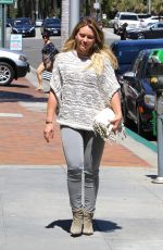 HILARY DUF Out and About in Beverly Hills 04/16/2016