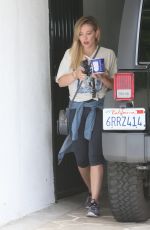 HILARY DUFF at a Gym in Los Angeles 04/06/2016