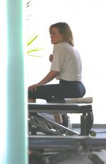 HILARY DUFF at a Gym in Los Angeles 04/06/2016
