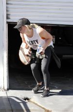 HILARY DUFF at a Gym in West Hollywood 04/20/2016