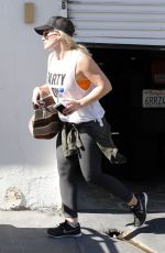 HILARY DUFF at a Gym in West Hollywood 04/20/2016