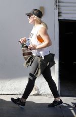 HILARY DUFF at a Gym in West Hollywood 04/20/2016