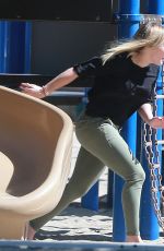 HILARY DUFF at a Park in Studio City 04/20/2016