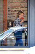 HILARY DUFF Enjoys a Wweet Treat Out in Los Angeles 04/14/2016