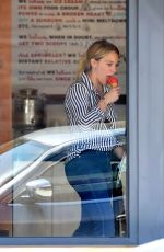HILARY DUFF Enjoys a Wweet Treat Out in Los Angeles 04/14/2016
