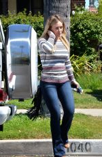 HILARY DUFF in Jeans Out in Beverly Hills 04/04/2016