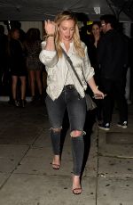 HILARY DUFF Leaves Nice Guy in West Hollywood 04/08/2016
