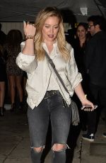 HILARY DUFF Leaves Nice Guy in West Hollywood 04/08/2016