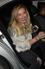 HILARY DUFF Leaves Nice Guy in West Hollywood 04/08/2016