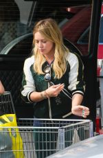 HILARY DUFF Out Shopping at Bristol Farms in Beverly Hills 04/10/2016