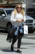 HILARY DUFF Out Shopping at Intermix in Beverly Hills 04/01/2016