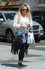 HILARY DUFF Out Shopping at Intermix in Beverly Hills 04/01/2016