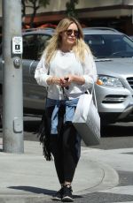 HILARY DUFF Out Shopping at Intermix in Beverly Hills 04/01/2016