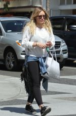 HILARY DUFF Out Shopping at Intermix in Beverly Hills 04/01/2016