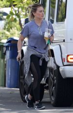 HILARY DUFF Visiting a Friend in Beverly Hills 04/27/2016