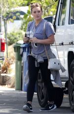 HILARY DUFF Visiting a Friend in Beverly Hills 04/27/2016