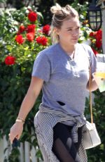 HILARY DUFF Visiting a Friend in Beverly Hills 04/27/2016