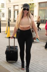 HOLLY HAGAN Arrives at BBC Radio 1 Studios in Lodon 04//26/2016