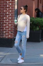 IRINA SHAYK Leaves Starbucks in New York 04/20/2016