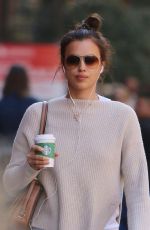 IRINA SHAYK Leaves Starbucks in New York 04/20/2016