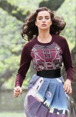 IRINA SHAYK on the Set of a Photoshoot in New York 04/25/2016