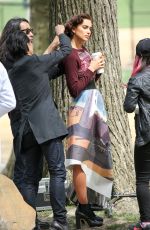 IRINA SHAYK on the Set of a Photoshoot in New York 04/25/2016