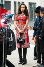 IRINA SHAYK on the Set of a Photoshoot in New York 04/27/2016