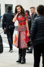 IRINA SHAYK on the Set of a Photoshoot in New York 04/27/2016