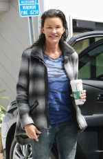 JANICE DICKINSON Walks Her Dog at Beverly Glen Mall 04/26/2016