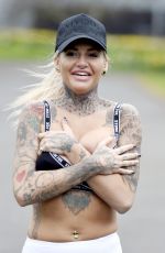 JEMMA LUCY Working Out at a Park in Manchester 03/28/2016