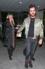 JENNIFER ANISTON and Justin Theroux at Palm Restaurant in Beverly Hills 04/10/2016