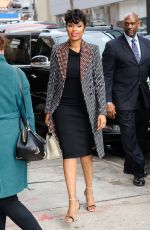 JENNIFER HUDSON Arrives at Daily Show with Trevor Noah in New York 04/11/2016